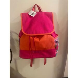 Vera Bradley Canvas Backpack Pink Swirls
